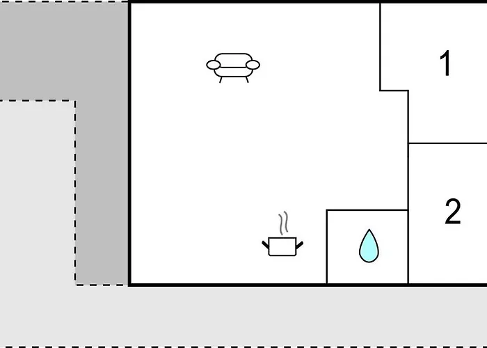 2 Bedroom Amazing In 別荘 ティステズ